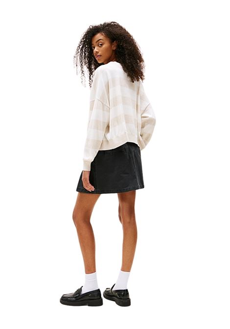 Cardigan relaxed fit a righe con distintivo Tommy Hilfiger | DW0DW20968AE3
